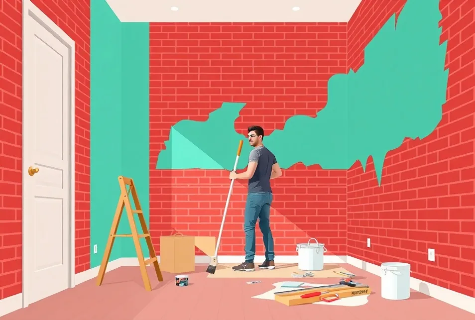 Intérieur rénové après travaux de peinture à Tremblay-en-France