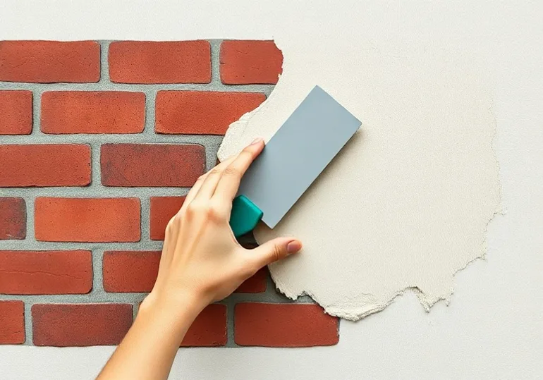 Application d'un enduit décoratif à la lisseuse sur un mur